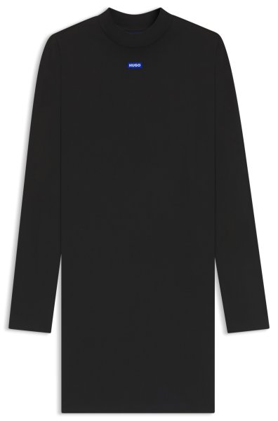 HUGO BLUE Bodycon-Kleid aus Stretch-Baumwolle mit Logo-Aufnäher 10797964