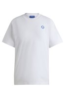 HUGO BLUE T-Shirt aus Baumwoll-Jersey mit Logo-Aufnäher 10749336