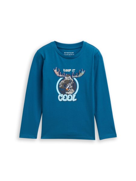 TOM TAILOR DENIM Langarmshirt mit Print 10830064