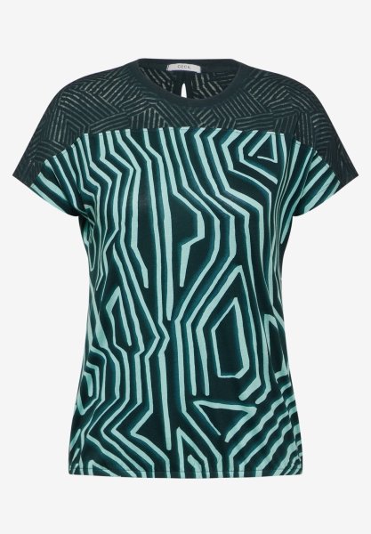 CECIL Damen Burn-Out T-Shirt mit Print 10765828