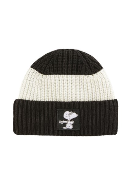 CODELLO Peanuts Strickmütze aus weicher Wollmischung mit Snoopy-Patch 10810655