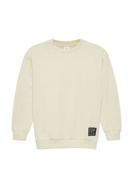 S.OLIVER Sweatshirt mit Rippbündchen und Logo-Patch 10765129