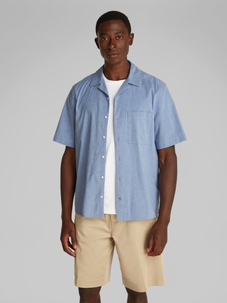 CALVIN KLEIN Shirt Aus Baumwoll-Chambray 10819898