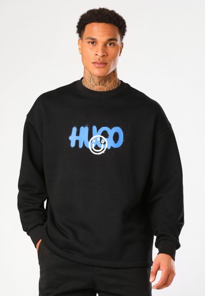 HUGO BLUE Sweatshirt aus Baumwoll-Terry mit Logo 10755445