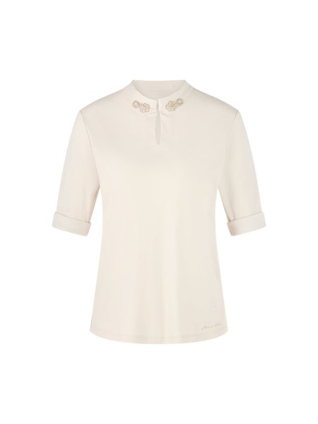 MARC CAIN Shirt mit funkelnden Blüten 10810970