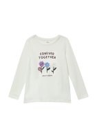 Vorschau: S.OLIVER Longsleeve in A-Linie mit Glitzerprint und 3D-Blüten 10814530