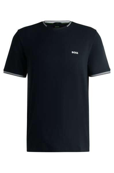 BOSS GREEN T-Shirt aus Stretch-Baumwolle mit Streifen und Logo 10769468