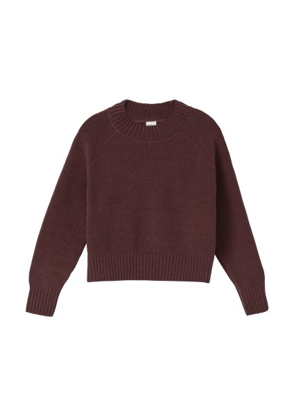 S.OLIVER Loose Fit Strickpullover mit Stehkragen aus Chenille-Garn 10814681