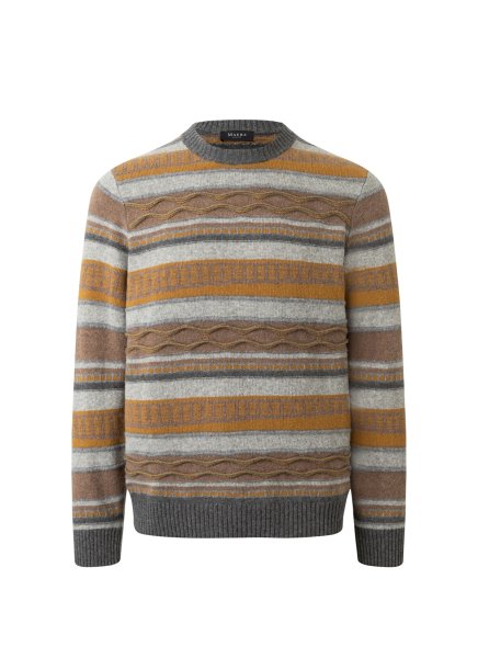 MAERZ MUENCHEN Strickpullover R-Neck Gemustert 10763729