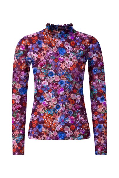 RICH & ROYAL Smocked Mesh Langarmshirt 10831554