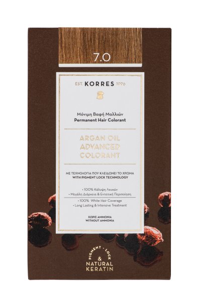 KORRES ARGAN OIL Hochentwickelte Haarcoloration Blonde / Mittelblond 7.0