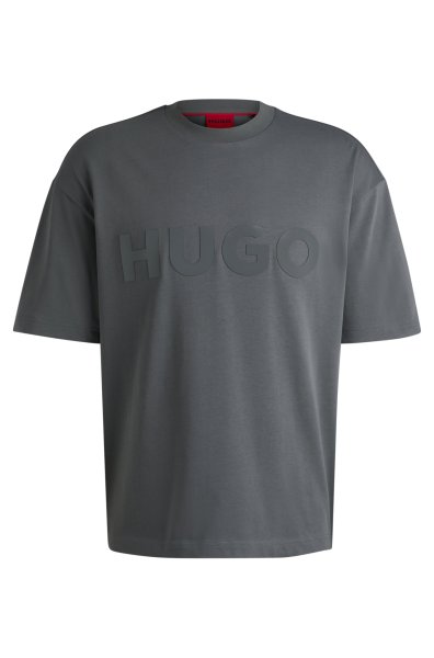 HUGO RED T-Shirt aus Baumwoll-Jersey mit tonalem Logo 10768344