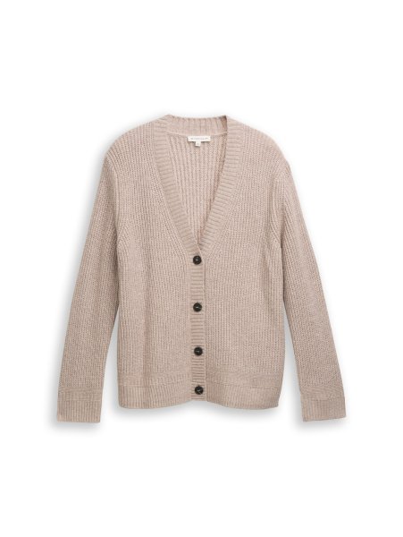 TOM TAILOR PLUS Ripp Cardigan mit V-Ausschnitt 10825602