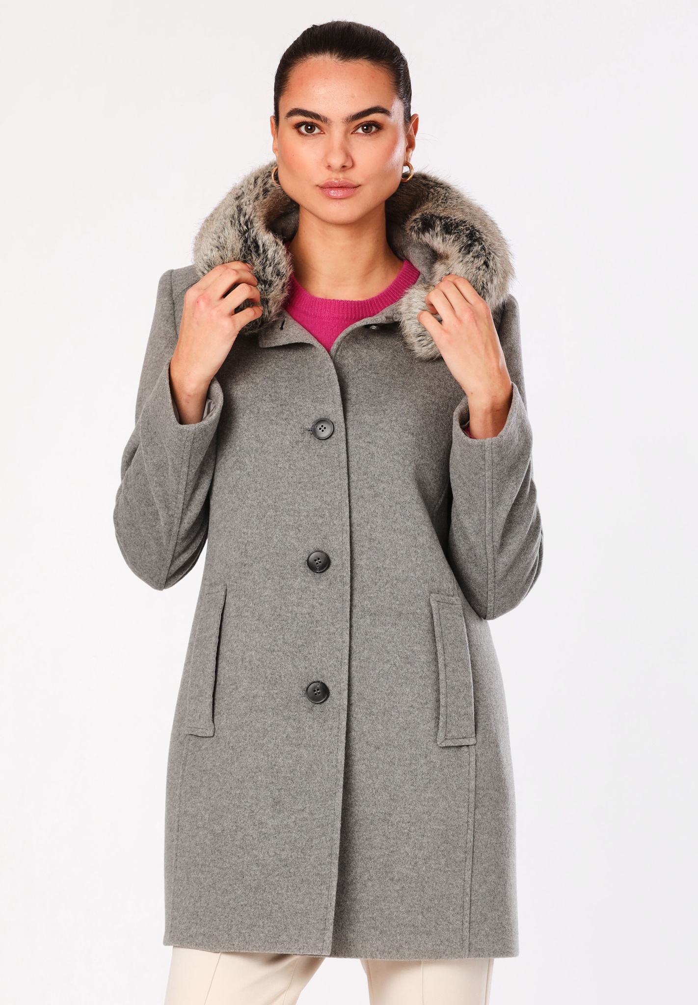 Schmitt Wollmantel Fuchs Schmitt Kurzmantel Fox City Teddy Mantel