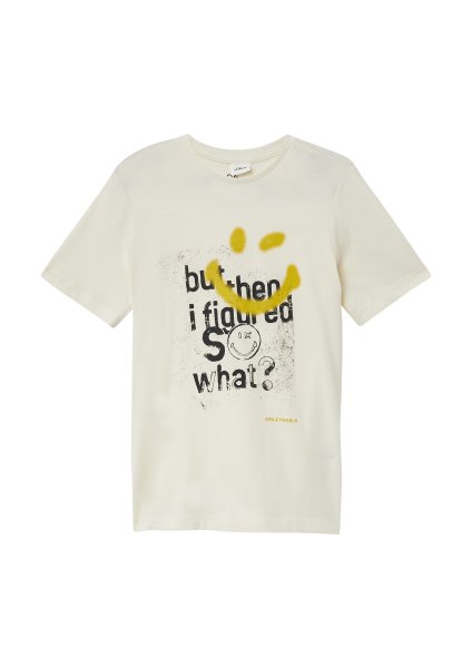 S.OLIVER Baumwoll-T-Shirt mit Smiley®-Print 10811075