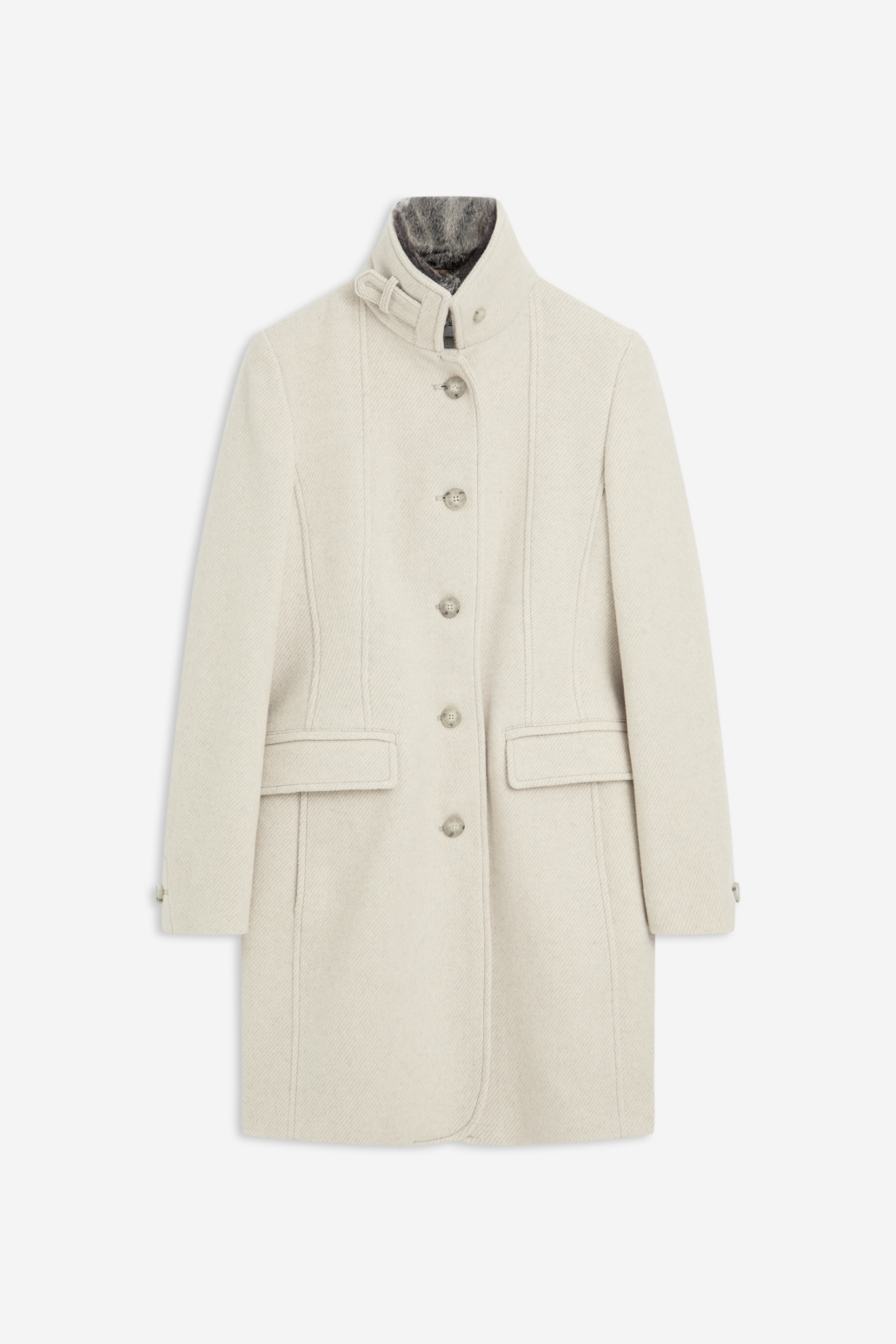 Cinque Damen Mantel Cimiracle Cinque Wollmantel Grau Trenchcoat