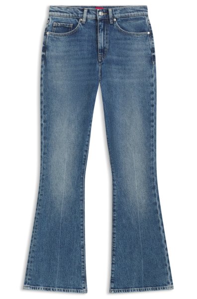 HUGO RED Skinny-Fit Jeans aus blauem Stretch-Denim mit ausgestelltem Bein 10798143