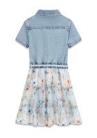 Vorschau: GUESS MIXED FABRIC SS DRESS W/BELT 10826450