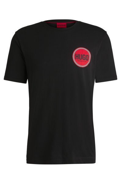 HUGO RED T-Shirt aus Baumwoll-Jersey mit Racing-Logo-Print 10768601