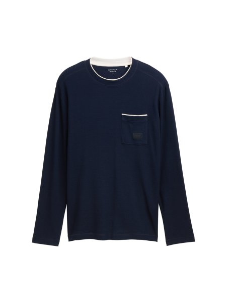 TOM TAILOR 2-in-1 Langarmshirt aus Baumwolle 10825340