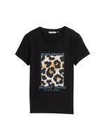 Vorschau: TOM TAILOR DENIM T-Shirt mit Leoparden-Print 10821992