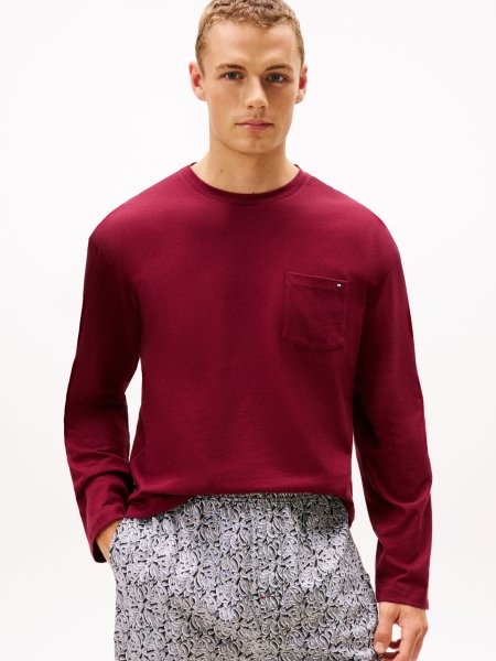 TOMMY HILFIGER Langarmshirt mit Tasche 10809857