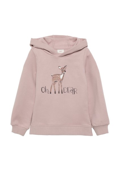 S.OLIVER Kapuzen-Sweatshirt mit Glitzerprint 10764827