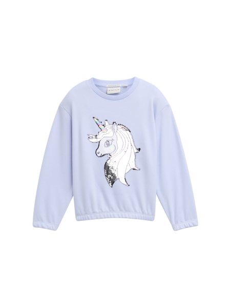 TOM TAILOR DENIM Cropped Sweatshirt mit Wendepailletten 10810387