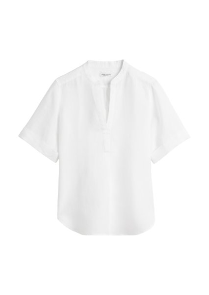 MARC O´POLO Kurzarm-Leinenbluse regular aus leichter Qualität 10801383