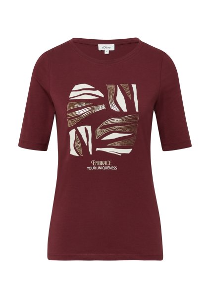 S.OLIVER Jersey-T-Shirt im Slim Fit mit Frontprint 10803649