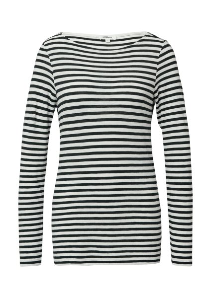 S.OLIVER Lässiges Langarmshirt mit U-Boot-Ausschnitt 10811394