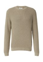 Vorschau: S.OLIVER Strickpullover mit Crew Neck und Strukturmuster 10803660