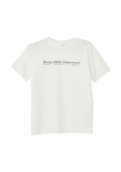 S.OLIVER Baumwoll-T-Shirt mit Schriftprint 10811199