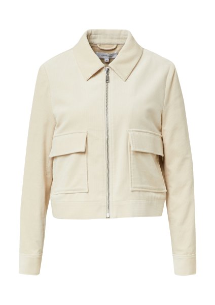 COMMA Kurze Cordjacke mit aufgesetzten Taschen 10811304
