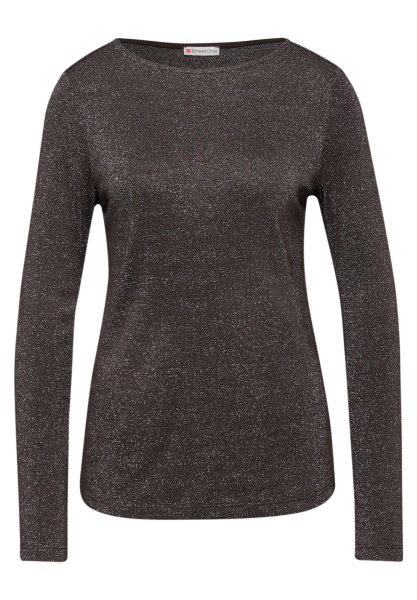 STREET ONE Glitzerndes Langarmshirt 10819212