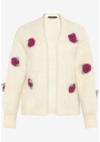 Vorschau: ZERO Strickjacke mit bunten 3D Blumen 10851260