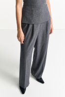 Vorschau: RICH & ROYAL Wool Wide Leg Pleated Hose 10833485