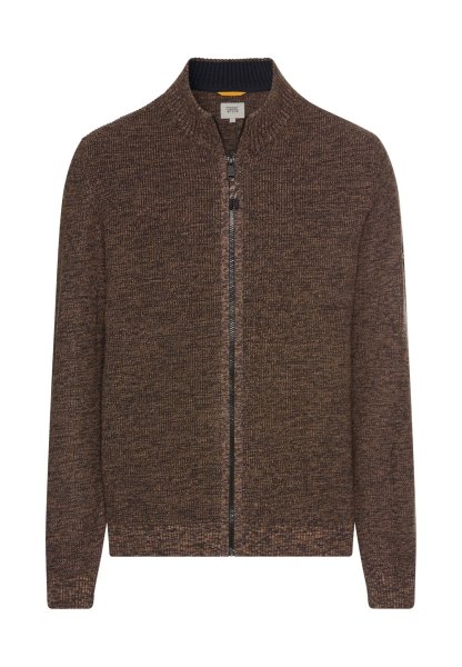 CAMEL ACTIVE Strickjacke mit elastischen Bündchen und Reißverschluss 10814145