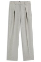 Vorschau: BOSS ORANGE Melierte Hose aus Stretch-Flanell mit geradem Beinverlauf 10805499