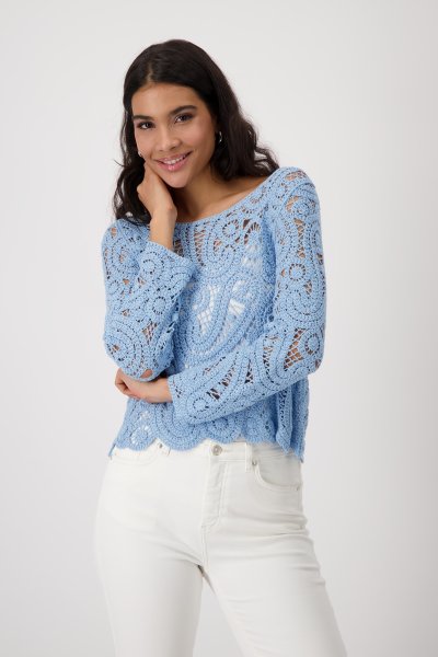 MONARI Pullover mit Cornelly-Häkelmuster 10790251