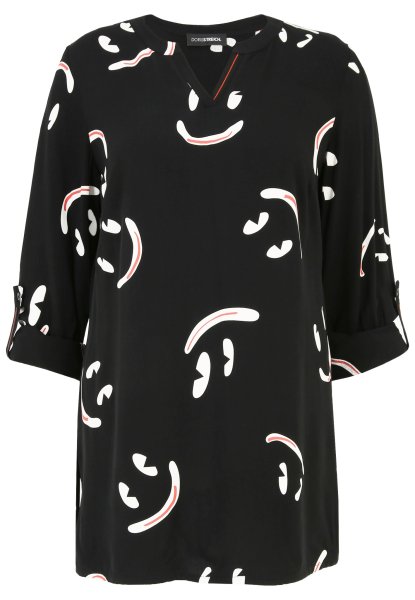 DORIS STREICH Bluse mit Smiley-Print 10778501