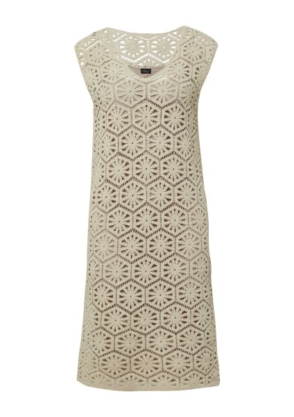 S.OLIVER BLACK LABEL Kleid aus Häkelspitze mit V-Ausschnitt und Unterkleid 10801782