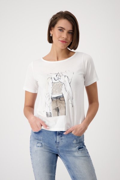 MONARI T-Shirt mit gezeichneter Frau 10790275