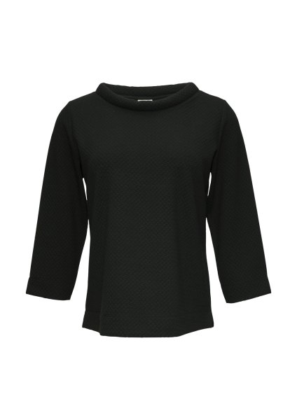 S.OLIVER BLACK LABEL Strukturiertes Sweatshirt mit Rundhalsausschnitt 10764890