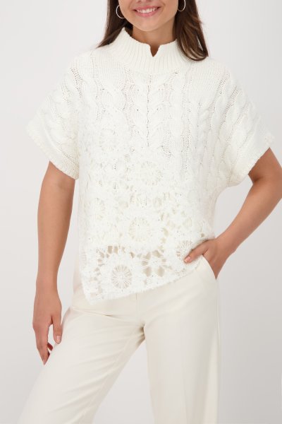MONARI Oversize-Pullover mit Spitzenbesatz 10832068