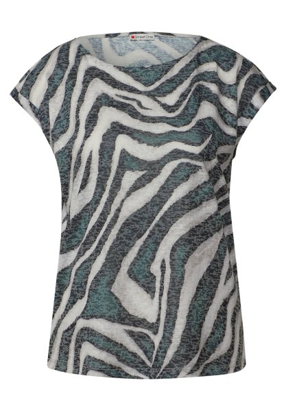 STREET ONE Gemustertes Ausbrenner-Shirt 10812015