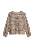 Vorschau: Marc O´Polo Denim Seersucker-Peplum-Bluse regular aus Baumwolle-Mix 10832658