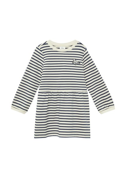 S.OLIVER Leichtes Sweat-Kleid mit glitzerndem Stickerei-Detail 10814650