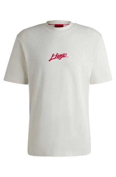 HUGO RED Relaxed-Fit T-Shirt aus Baumwoll-Jersey mit Logo-Print 10755342