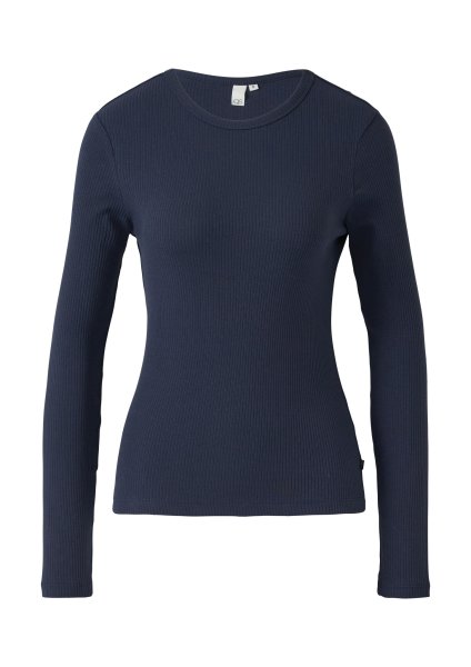 QS Langarmshirt mit Rippstruktur 10745260